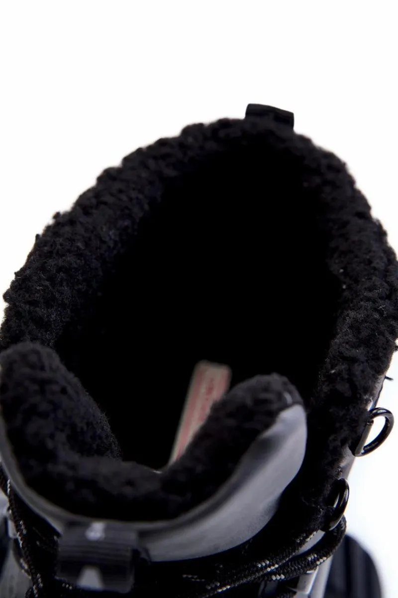 New Cross Jeans Męskie Ocieplane Botki Buty Trekkingowe KK1R4022C Czarne Czarny