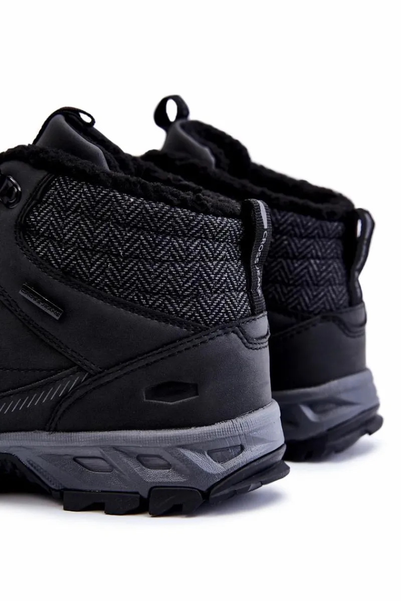 New Cross Jeans Męskie Ocieplane Botki Buty Trekkingowe KK1R4022C Czarne Czarny