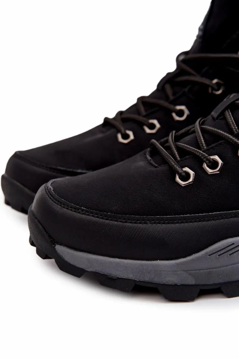 Botki Męskie>Lee Cooper Męskie Ocieplane Botki Trapery LCJ-22-01-1391 Czarne