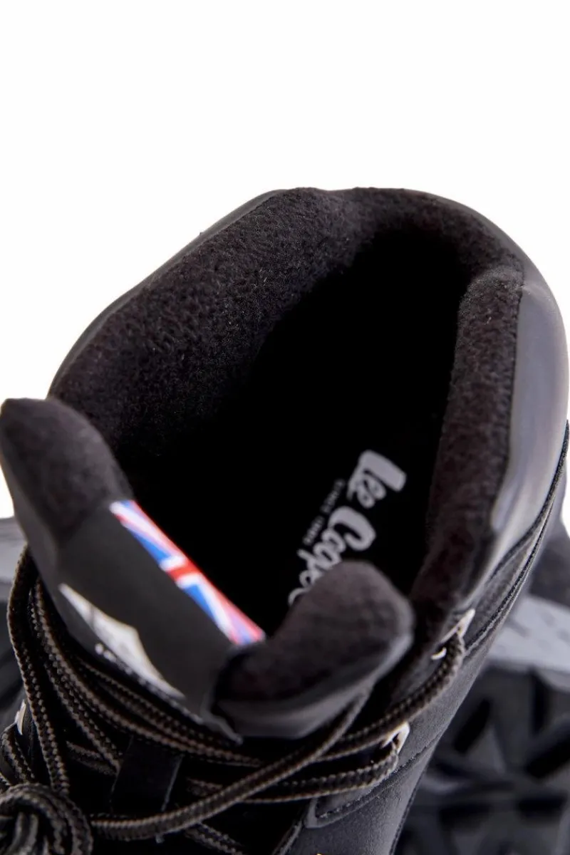 Botki Męskie>Lee Cooper Męskie Ocieplane Botki Trapery LCJ-22-01-1391 Czarne