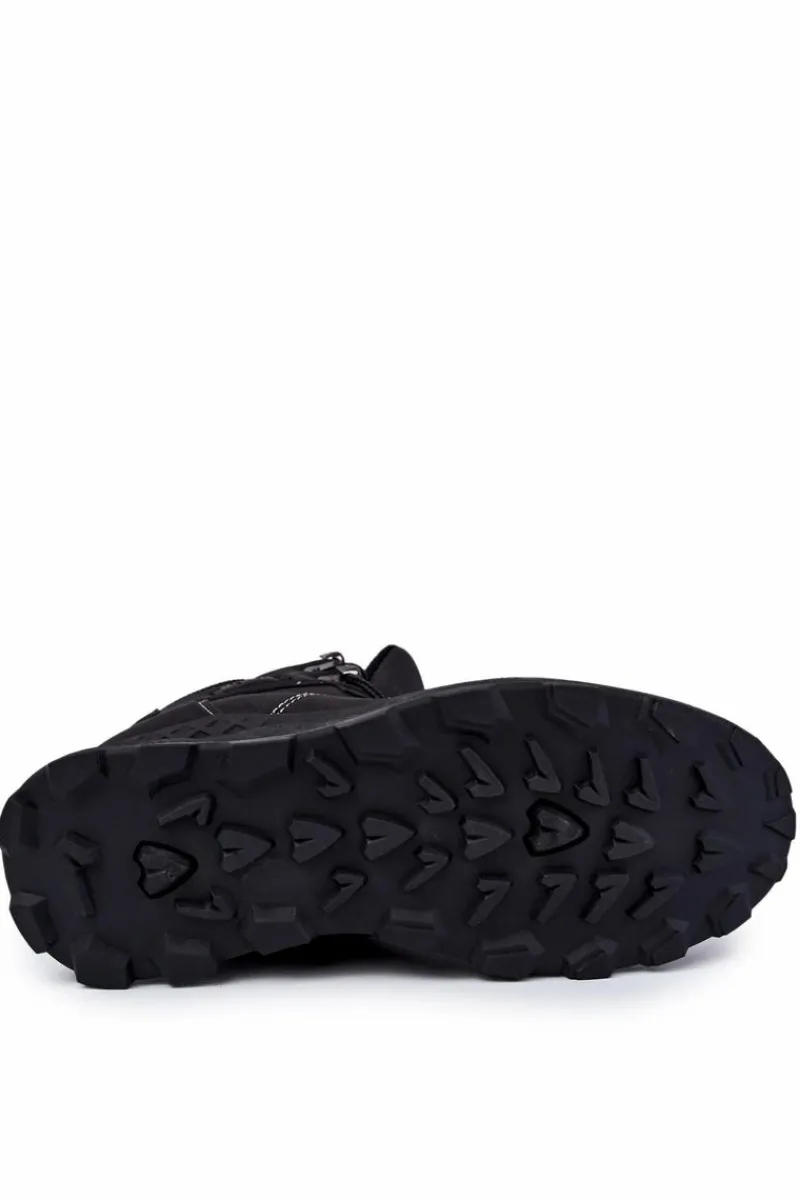 Outlet Evento Męskie Ocieplane Botki Trapery Czarne Allan