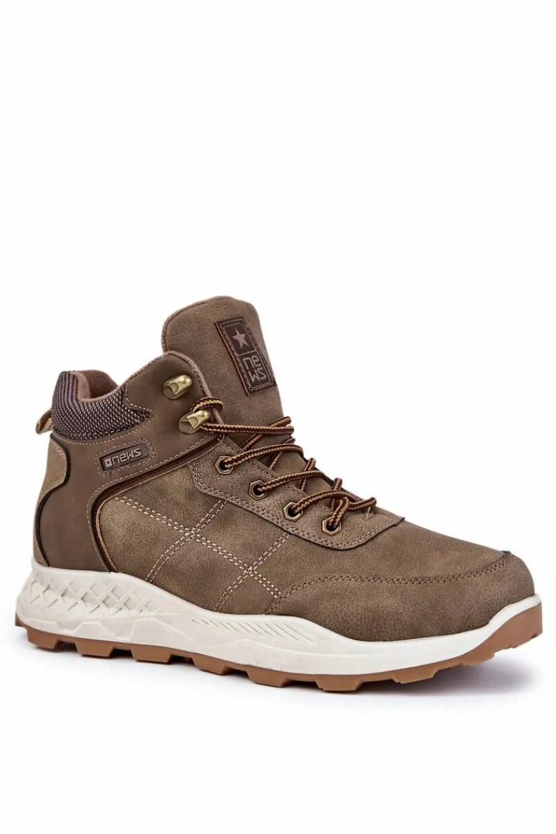 Discount Męskie Ocieplane Botki Trapery Khaki Allan Męskie Obuwie Trekkingowe Męskie|Botki Męskie