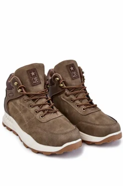 Discount Męskie Ocieplane Botki Trapery Khaki Allan Męskie Obuwie Trekkingowe Męskie|Botki Męskie