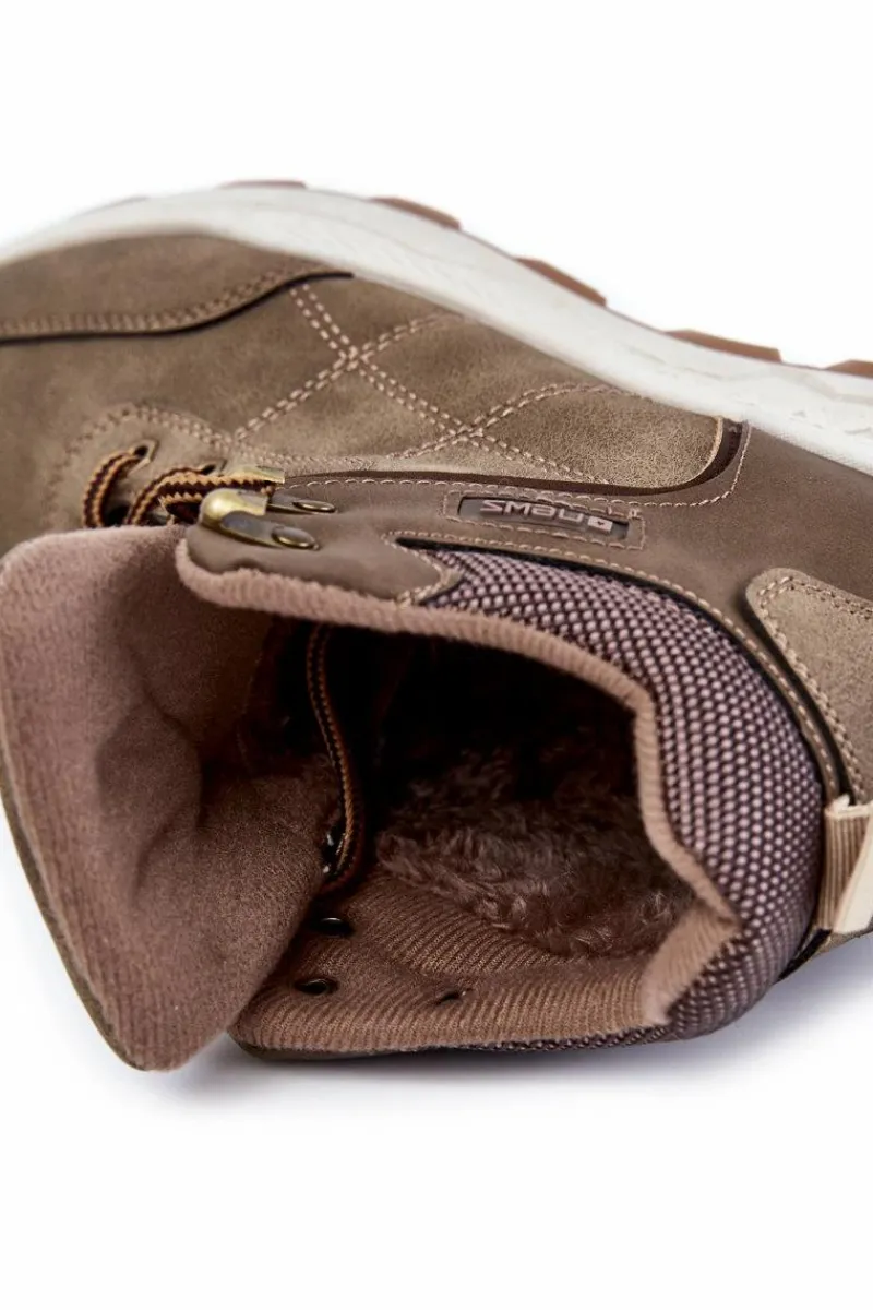 Discount Męskie Ocieplane Botki Trapery Khaki Allan Męskie Obuwie Trekkingowe Męskie|Botki Męskie