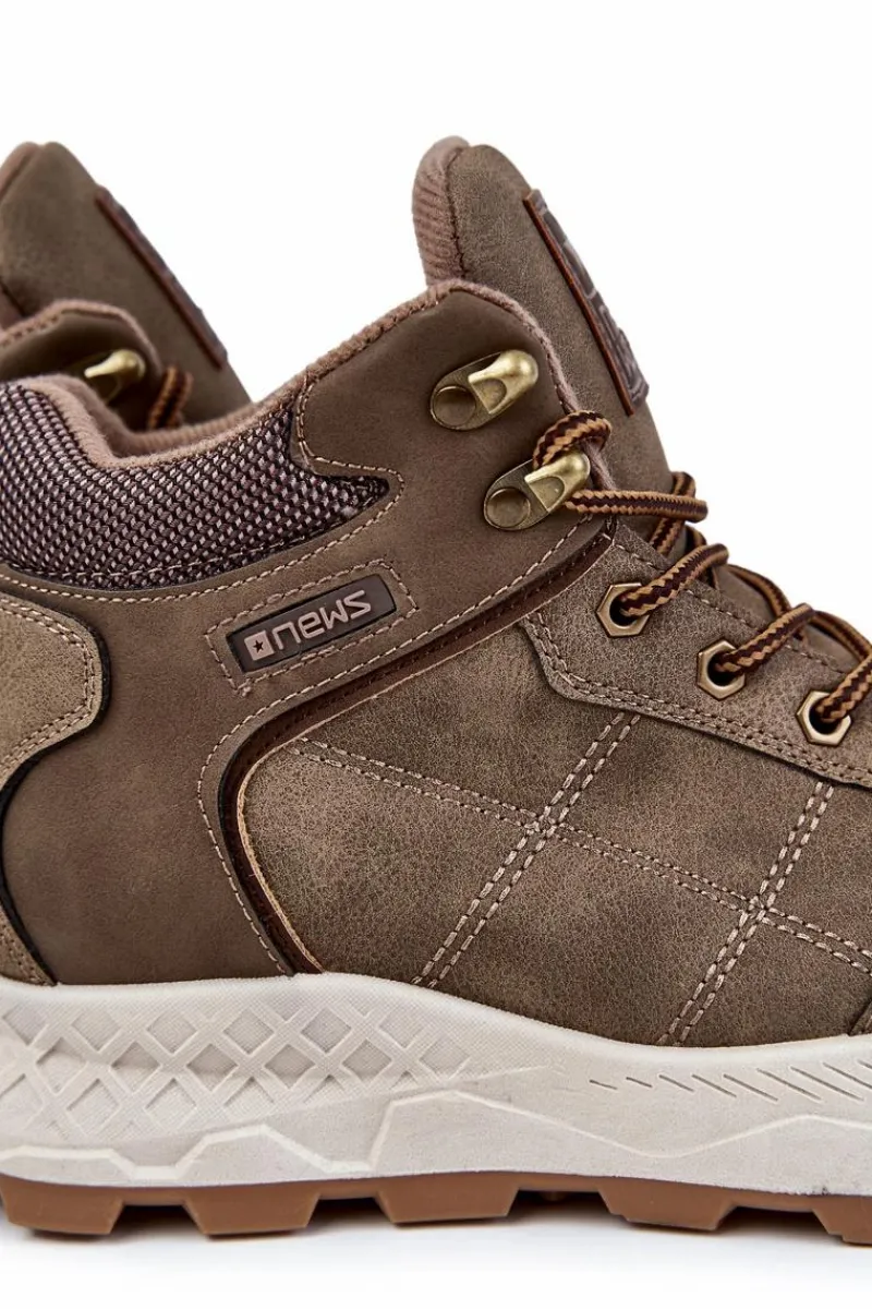 Discount Męskie Ocieplane Botki Trapery Khaki Allan Męskie Obuwie Trekkingowe Męskie|Botki Męskie