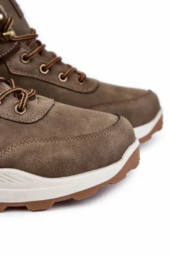 Discount Męskie Ocieplane Botki Trapery Khaki Allan Męskie Obuwie Trekkingowe Męskie|Botki Męskie