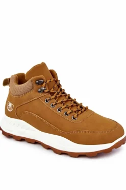 Outlet Boto Męskie Ocieplane Buty Trekkingowe Trapery Camel Otto