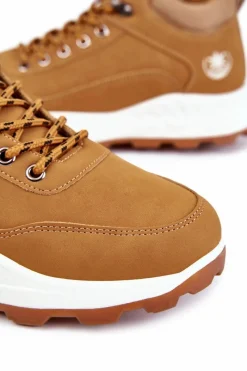 Outlet Boto Męskie Ocieplane Buty Trekkingowe Trapery Camel Otto