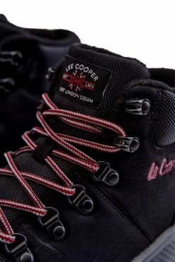 Clearance Męskie Ocieplane Buty Trekkingowe LCJ-22-31-1451 Czarne Męskie Obuwie Trekkingowe Męskie|Botki Męskie