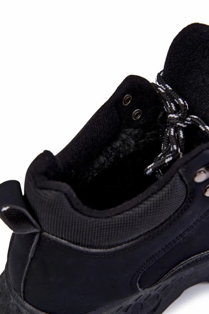 Obuwie Trekkingowe Męskie|Botki Męskie>Boto Męskie Ocieplane Buty Trekkingowe Trapery Czarne Otto