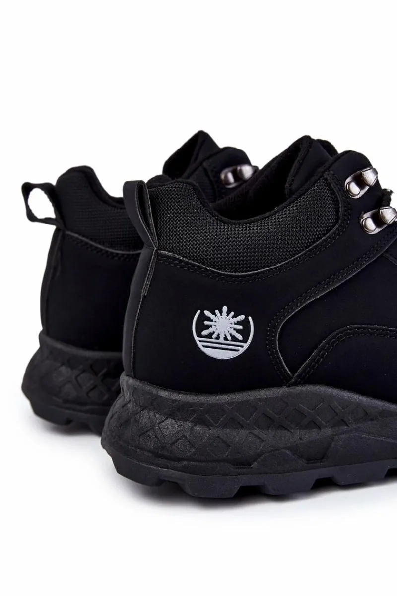 Obuwie Trekkingowe Męskie|Botki Męskie>Boto Męskie Ocieplane Buty Trekkingowe Trapery Czarne Otto