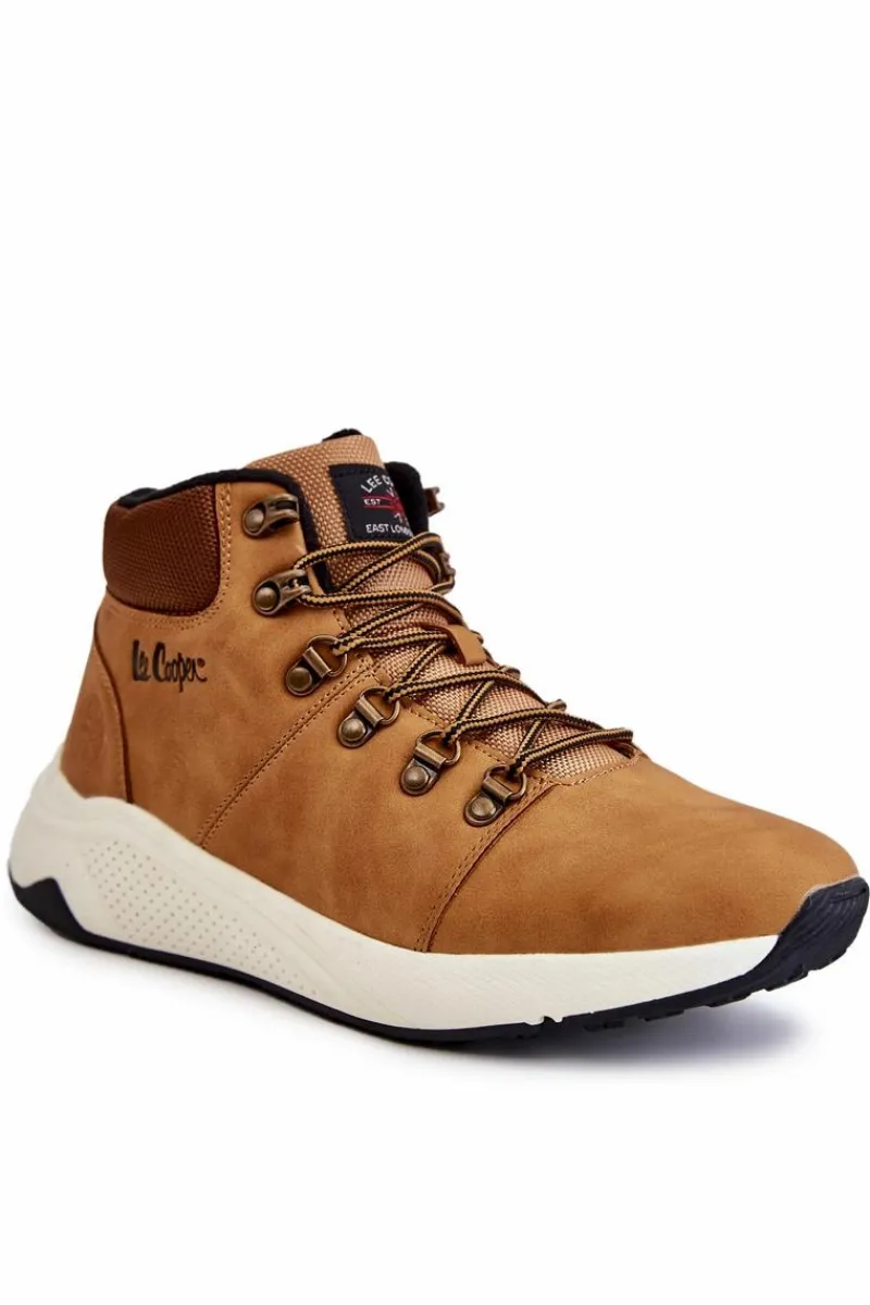 Obuwie Trekkingowe Męskie|Botki Męskie>Lee Cooper Męskie Ocieplane Buty Trekkingowe LCJ-22-31-1452 Camel