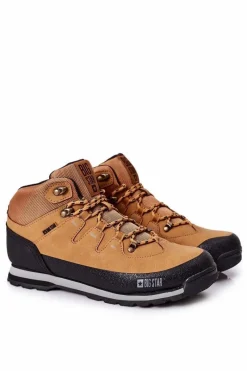 Obuwie Trekkingowe Męskie>Big Star Shoes Męskie Ocieplane Buty Trekkingowe Big Star EE174438 Camel