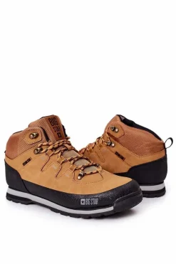 Obuwie Trekkingowe Męskie>Big Star Shoes Męskie Ocieplane Buty Trekkingowe Big Star EE174438 Camel