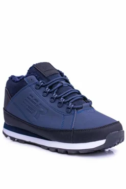 Boto Męskie Ocieplane Buty Trekkingowe Granatowe Newlans2