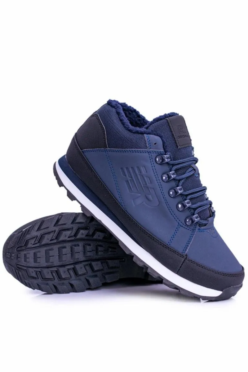 Boto Męskie Ocieplane Buty Trekkingowe Granatowe Newlans2