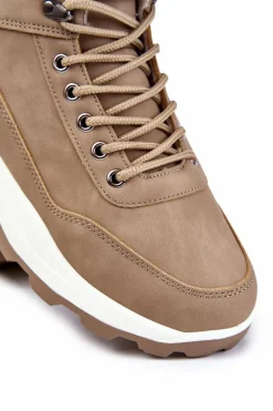 New Męskie Ocieplane Buty Trekkingowe Trapery Beżowe Otto Męskie Obuwie Trekkingowe Męskie|Botki Męskie