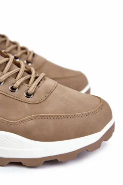 New Męskie Ocieplane Buty Trekkingowe Trapery Beżowe Otto Męskie Obuwie Trekkingowe Męskie|Botki Męskie