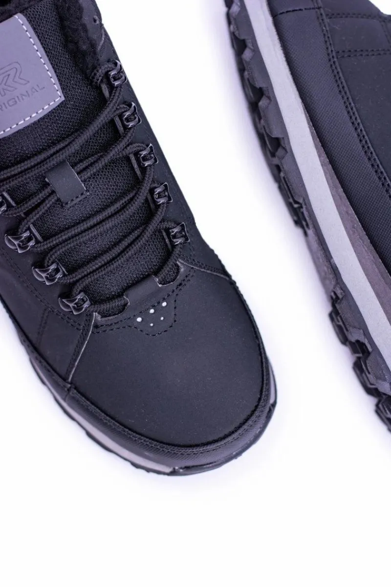 Obuwie Trekkingowe Męskie>Boto Męskie Ocieplane Buty Trekkingowe Czarne Newlans2