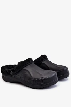 New Męskie Ocieplane Klapki Kroksy Czarne Calmo Męskie Klapki Męskie Klasyczne