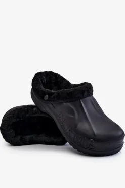 New Męskie Ocieplane Klapki Kroksy Czarne Calmo Męskie Klapki Męskie Klasyczne