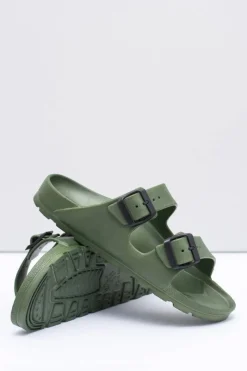 Klapki Męskie Klasyczne>Boto Męskie Oliwkowe Ogrodowe Lekkie Klapki