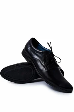 Bednarek Polish Shoes|Półbuty Eleganckie>Boto Męskie Półbuty Bednarek Eleganckie Skórzane Czarne Gaspare
