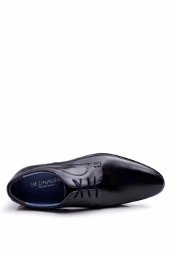 Clearance Boto Męskie Półbuty Bednarek Eleganckie Skórzane Lakierowane Czarne Gaspare