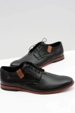 Clearance Męskie Półbuty Bednarek Eleganckie Skórzane Czarne Nikolas Męskie Bednarek Polish Shoes|Półbuty Casual