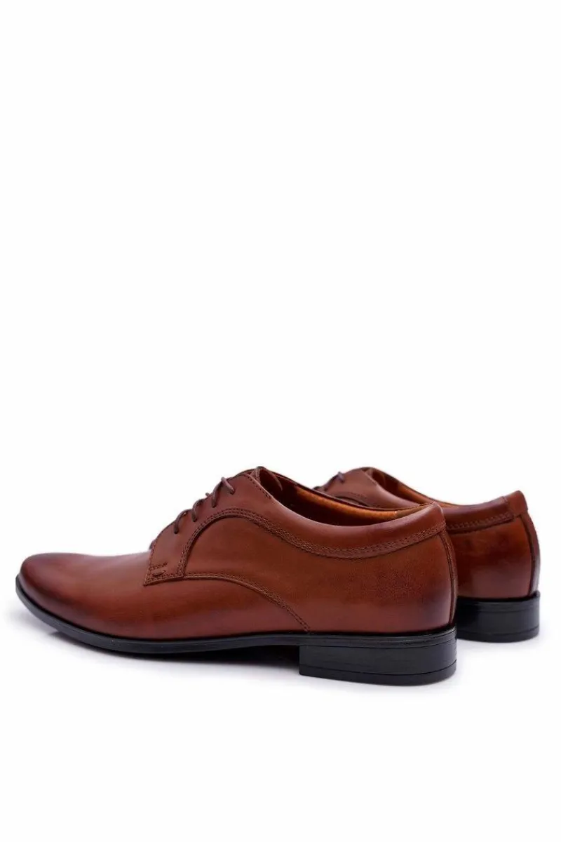Bednarek Polish Shoes|Półbuty Eleganckie>Boto Męskie Półbuty Bednarek Eleganckie Skórzane Wizytowe Brązowe Gaspare