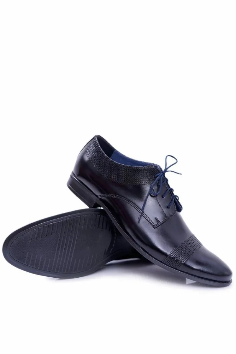 Bednarek Polish Shoes|Półbuty Eleganckie>Boto Męskie Półbuty Bednarek Eleganckie Skórzane Wizytowe Czarne Maestro