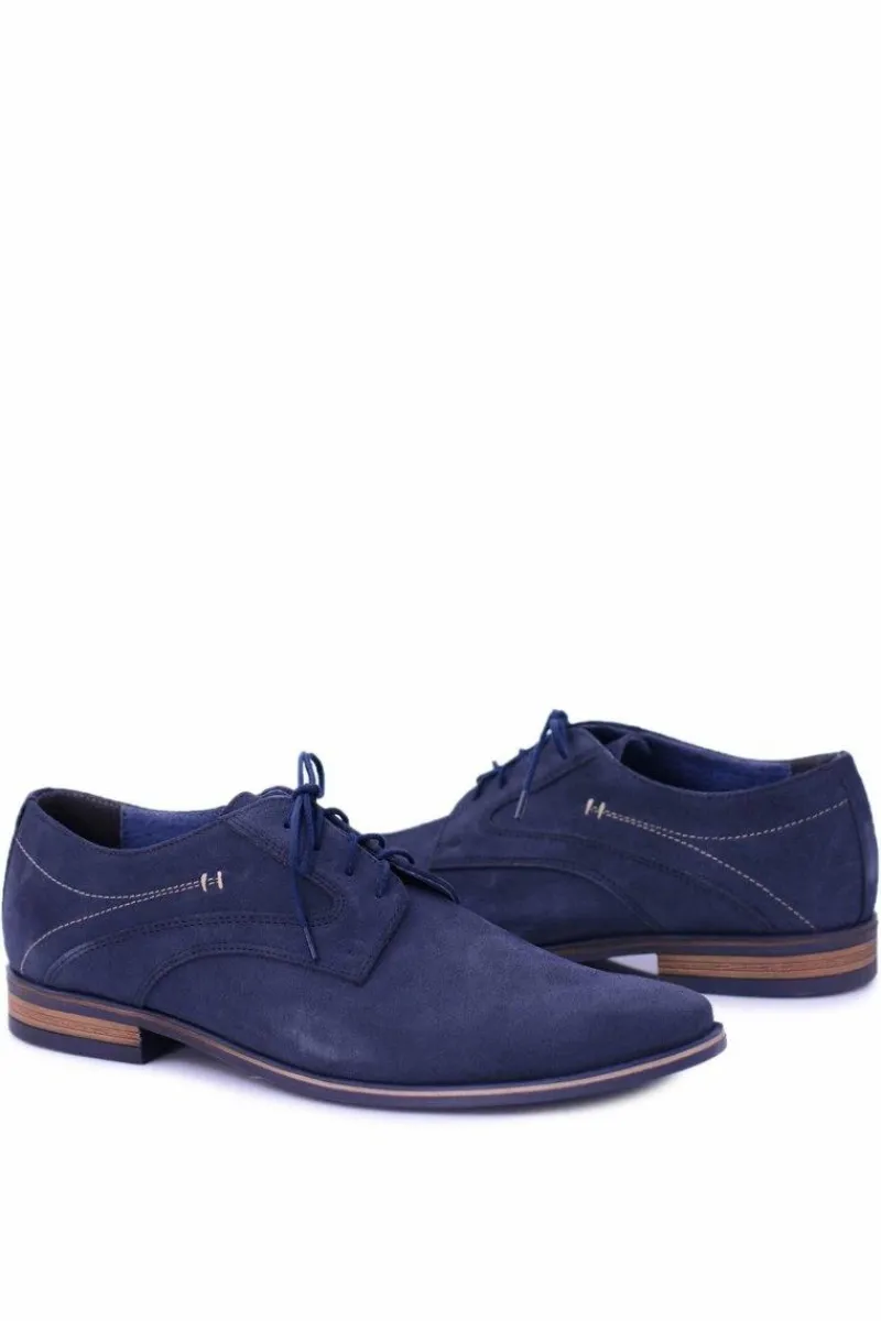 Online Męskie Półbuty Bednarek Eleganckie Skórzane Zamszowe Granatowe Eligio Męskie Bednarek Polish Shoes|Półbuty Casual