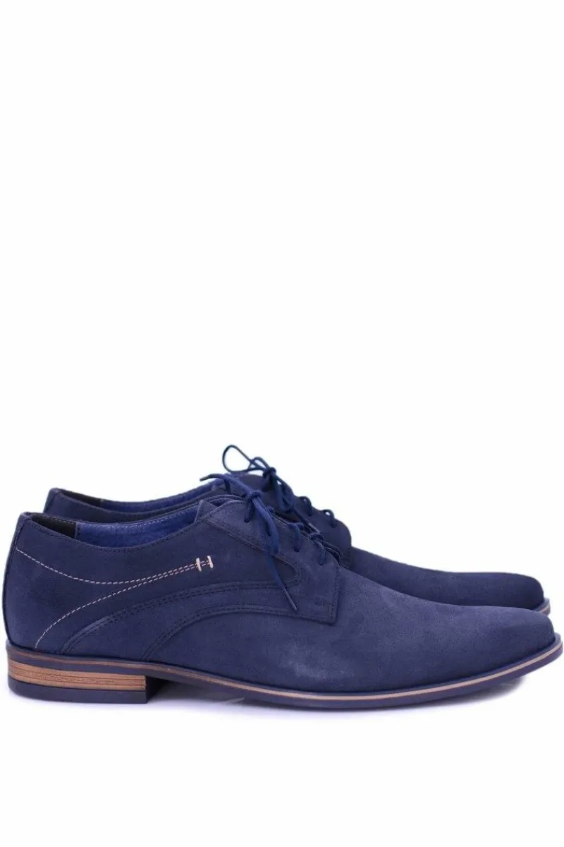 Online Męskie Półbuty Bednarek Eleganckie Skórzane Zamszowe Granatowe Eligio Męskie Bednarek Polish Shoes|Półbuty Casual