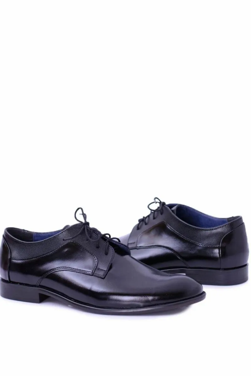 Bednarek Polish Shoes|Półbuty Eleganckie>Boto Męskie Półbuty Bednarek Eleganckie Skórzane Wizytowe Czarne Maksim