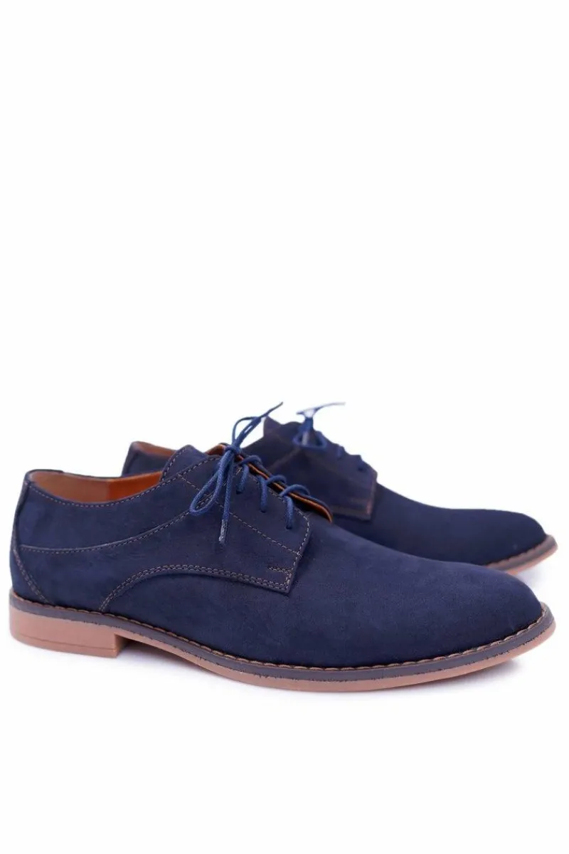 Bednarek Polish Shoes|Półbuty Casual>Boto Męskie Półbuty Bednarek Nubukowe Granatowe Atletos
