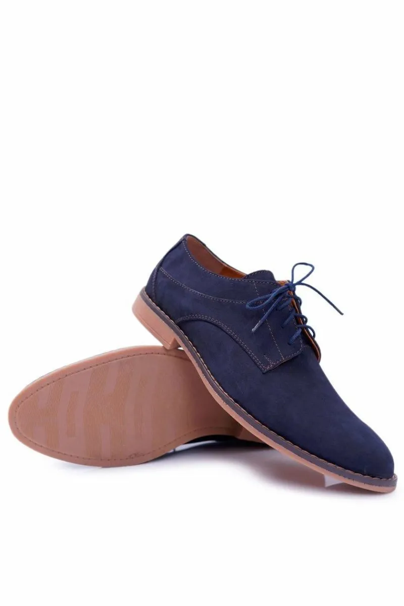 Bednarek Polish Shoes|Półbuty Casual>Boto Męskie Półbuty Bednarek Nubukowe Granatowe Atletos