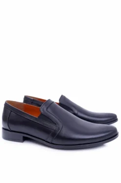 Męskie Półbuty Bednarek Wsuwane Skórzane Czarne Trocky Męskie Bednarek Polish Shoes|Półbuty Casual