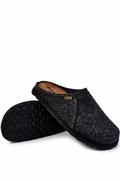 Klapki Męskie Klasyczne|Papcie Męskie>INBLU Męskie Profilaktyczne Papcie Klapki SI000020 Szare