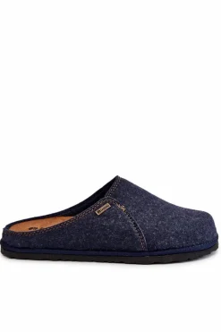 New INBLU Męskie Profilaktyczne Papcie Klapki SI000020 Granatowe