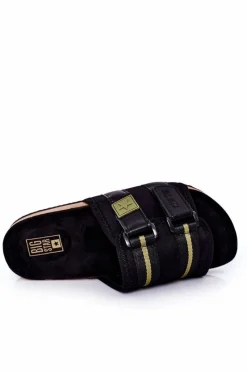 Big Star Shoes Męskie Profilowane Klapki Big Star HH174058 Czarne