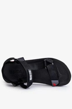 New Męskie Sandały Na Rzepy Big Star DD174717 Czarne Damskie Sandały Męskie|Sandały Big Star