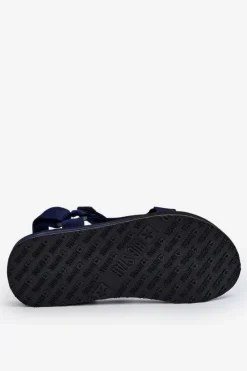 Discount Big Star Shoes Męskie Sandały Na Rzepy Big Star DD174718 Granatowe Niebieski