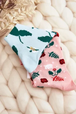 Skarpetki|Skarpetki>Aura.via Męskie Skarpetki Nie Do Pary Truskawki Różowe