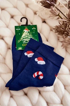 Skarpetki|Skarpetki>COSAS Męskie Skarpetki W Świąteczne Wzory Granatowe