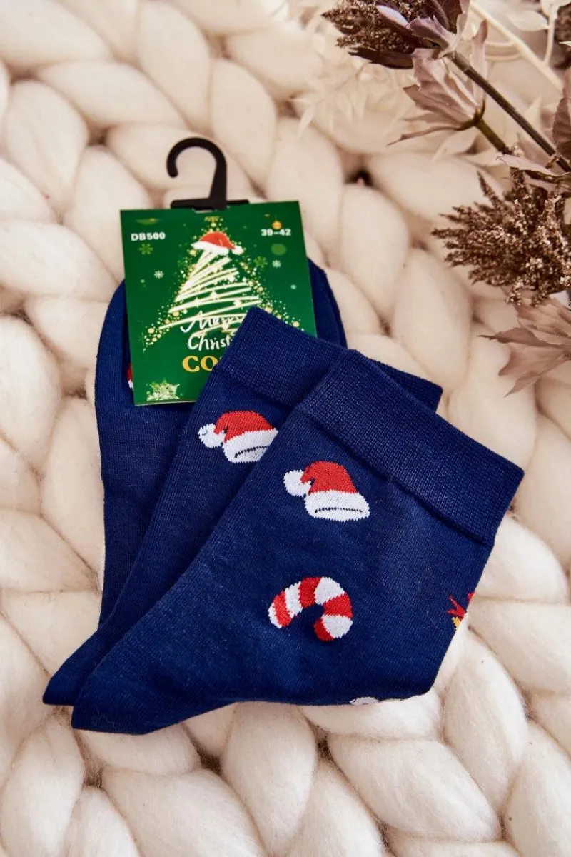 Skarpetki|Skarpetki>COSAS Męskie Skarpetki W Świąteczne Wzory Granatowe