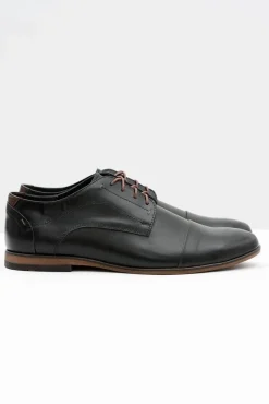 Półbuty Casual>Boto Męskie Skórzane Czarne Półbuty Livio