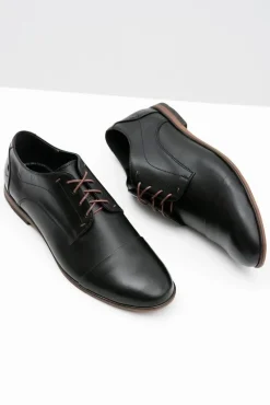 Półbuty Casual></noscript>Boto Męskie Skórzane Czarne Półbuty Livio