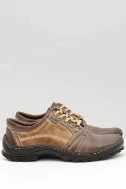 Sale Męskie Skórzane Klasyczne Brązowe Półbuty Favello Męskie Półbuty Casual