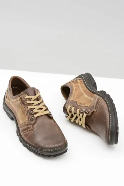 Sale Męskie Skórzane Klasyczne Brązowe Półbuty Favello Męskie Półbuty Casual