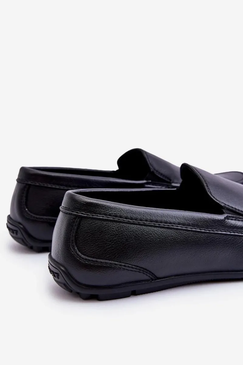 Mokasyny Wsuwane>Boto Męskie Skórzane Mokasyny Czarne Theo